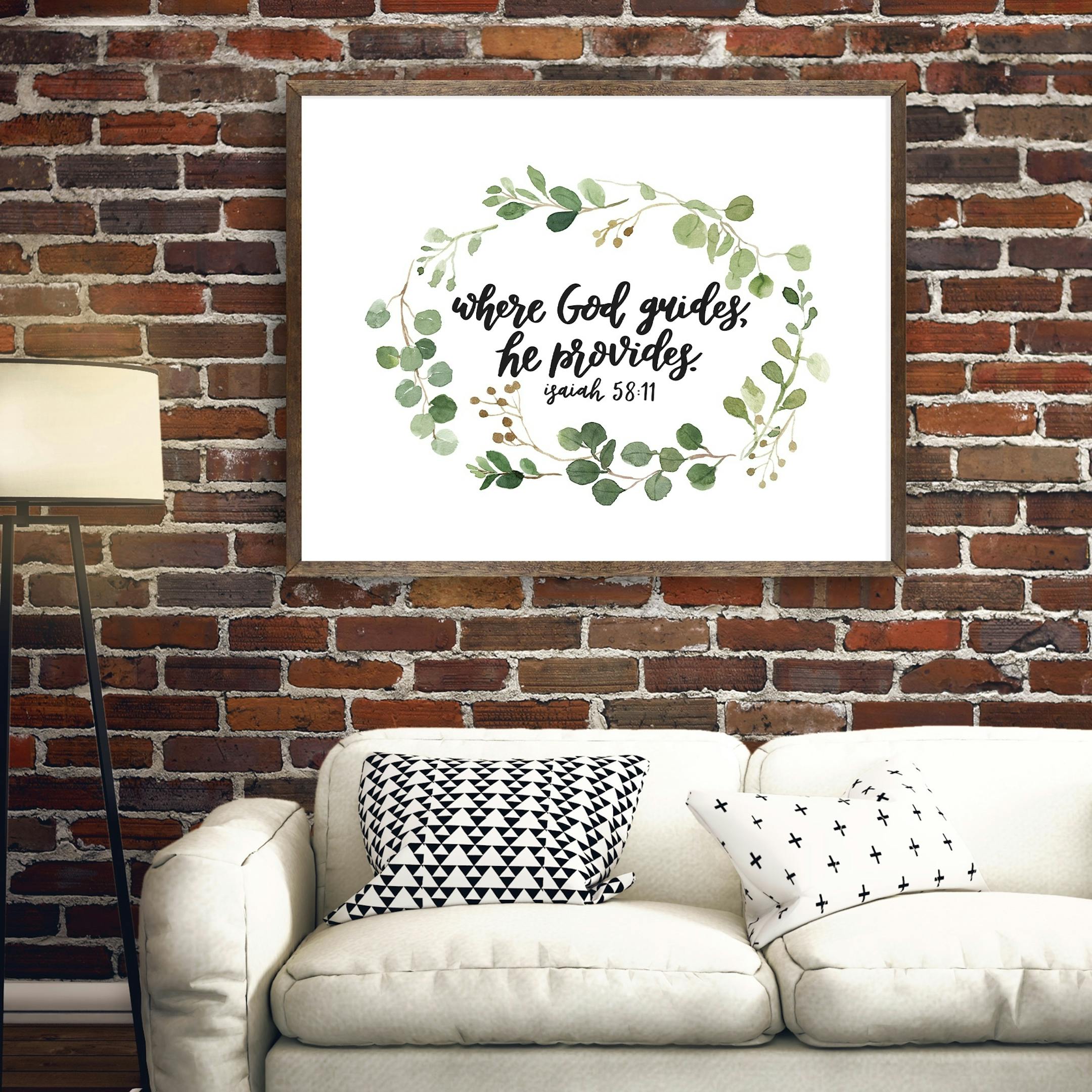 Where God Guides He Provides - Isaiah 58:11 Print - Izzy and Pop