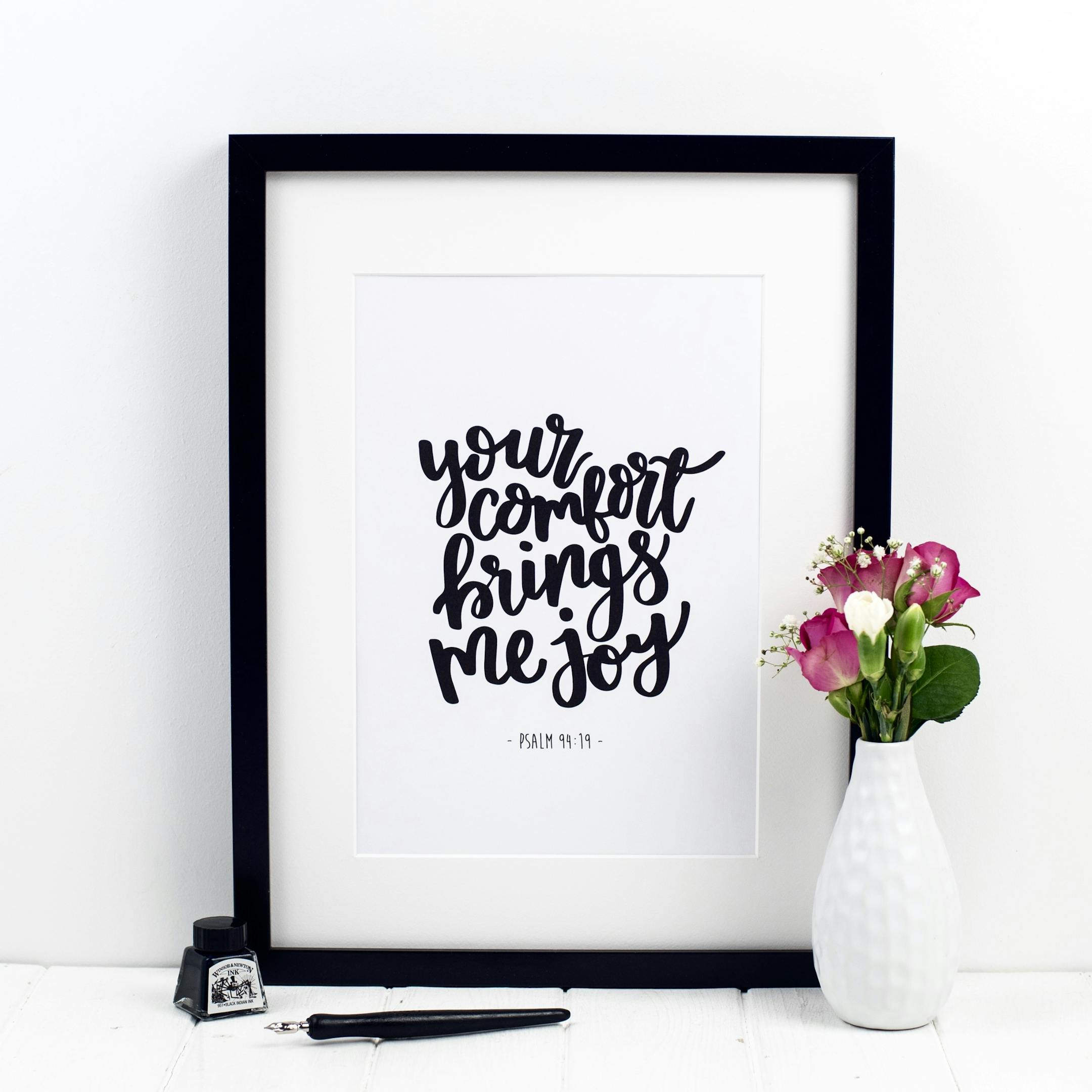 Your Comfort Brings Me Joy Print - Psalm 94:19 - Izzy and Pop
