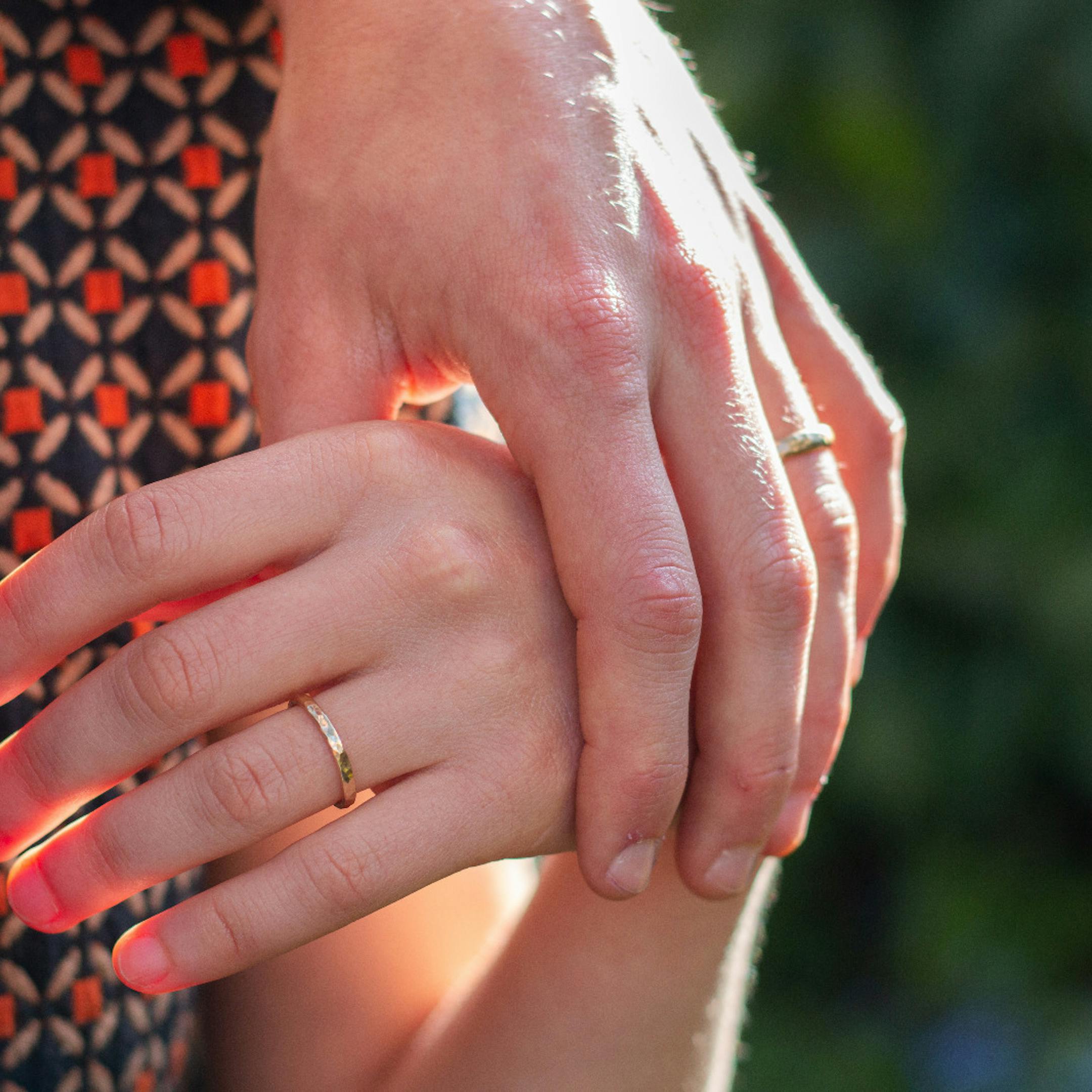 His & Hers Gold Wedding Rings | Kingdom Crafting @ Cheerfully Given - Christian Wedding