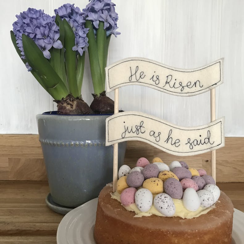 Easter Cake Topper | Little Dove & Co. | Cheerfully Given - Christian Easter Decor