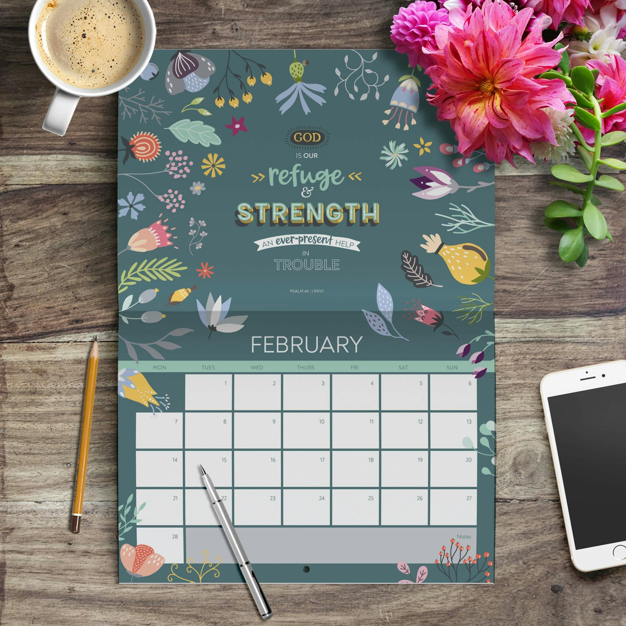 Oakshed print Christian Calendar 2022 | Cheerfully Given