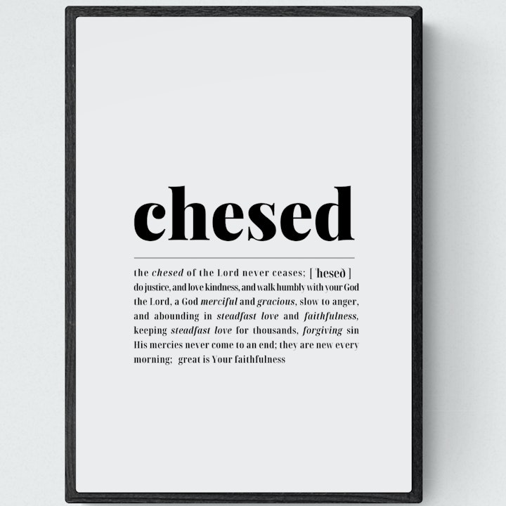 CHESED Christian Typography Print Christian Cheerfully Given chesed-christian-typography-print-christian-cheerfully-given
