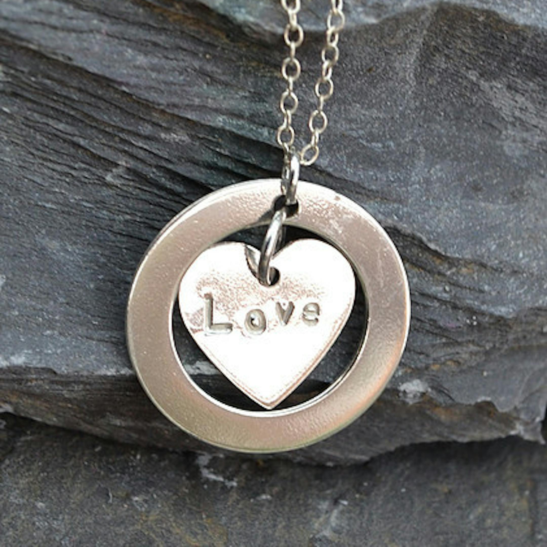 Love Washer Heart Christian Necklace by Precious to Me Designs | Cheerfully Given
