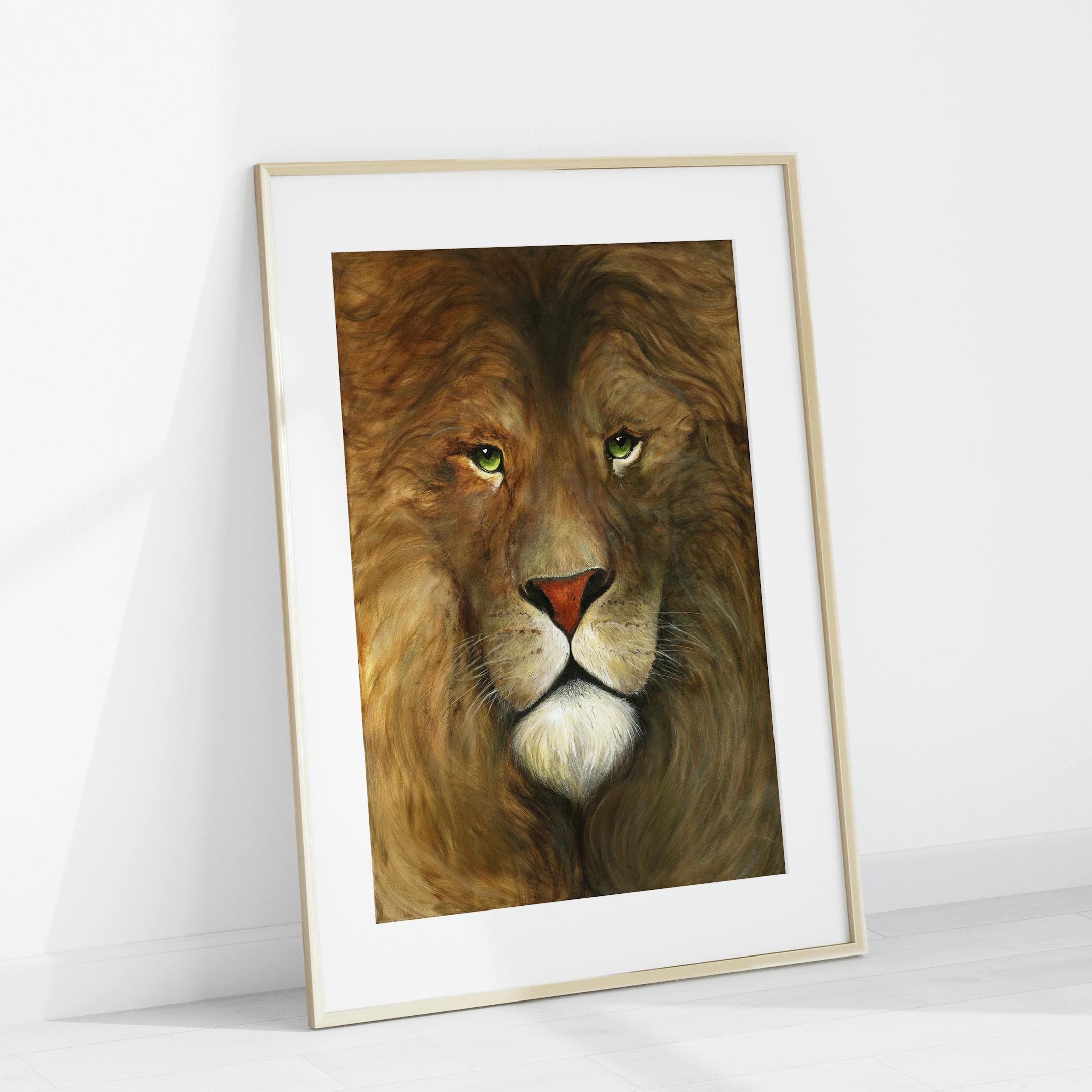 Lucy and Aslan – Art Print