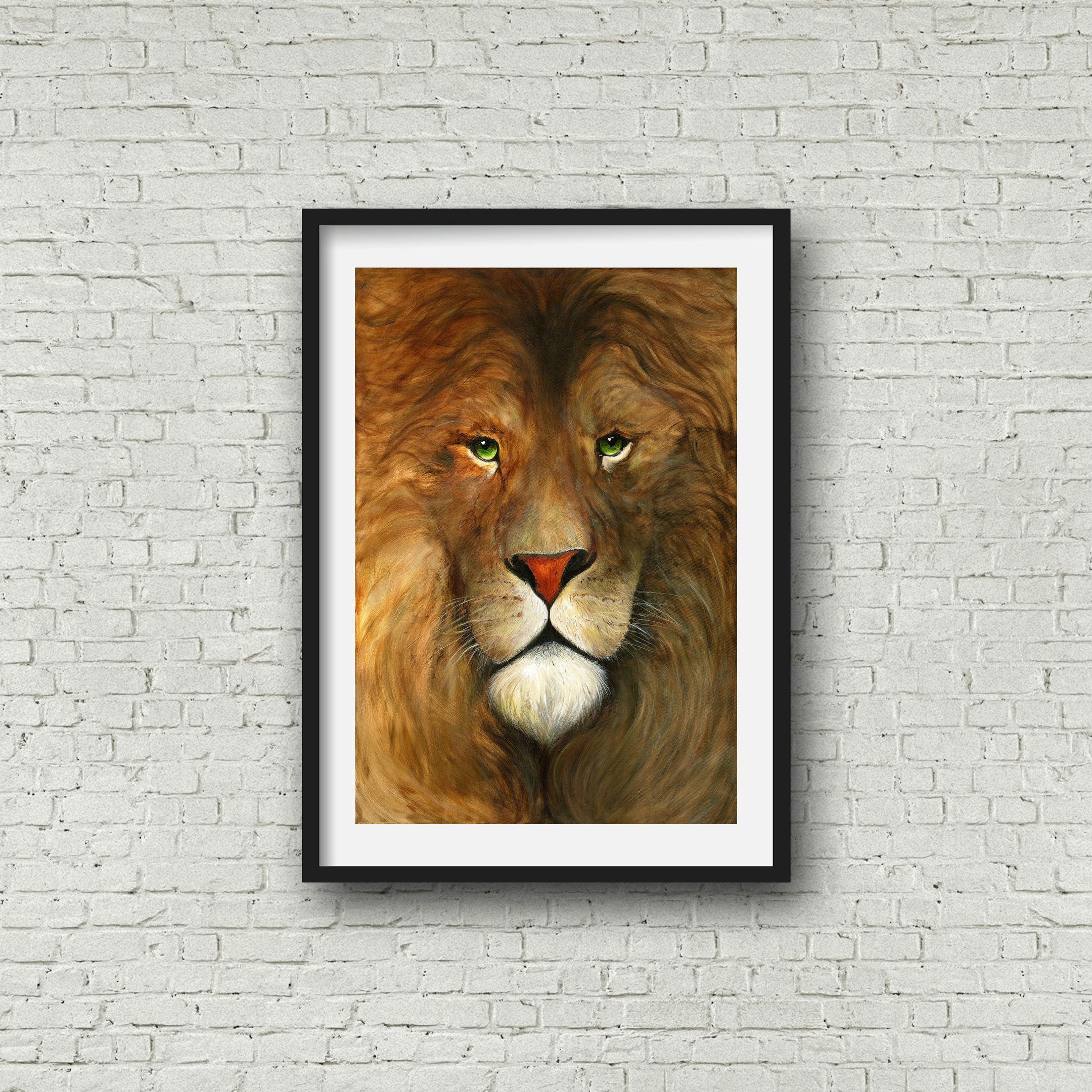 Aslan Narnia Art Print Sticker by BoundlessJoyStudios