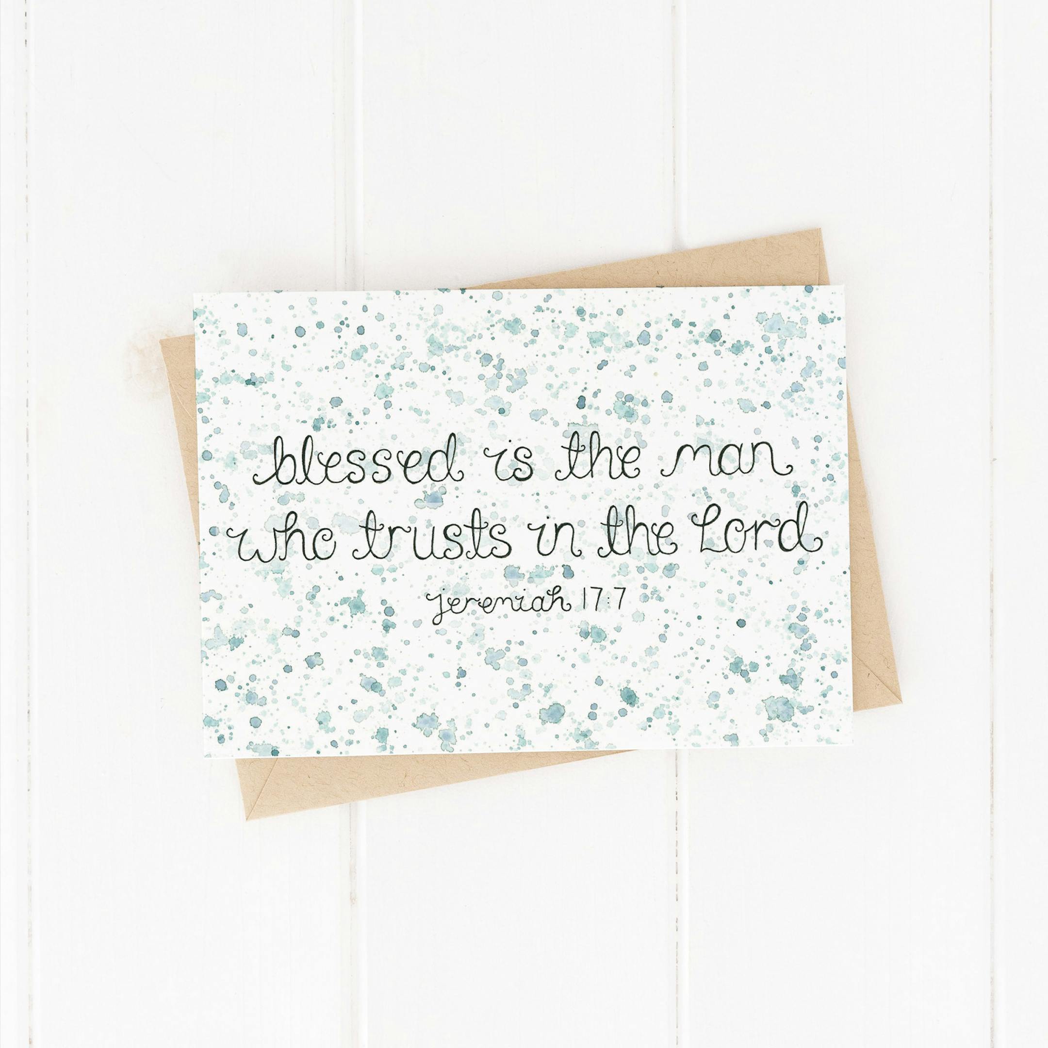 Blessed Is The Man Card by Treasured Creativity | Cheerfully Given - Christian Father's Day Cards UK