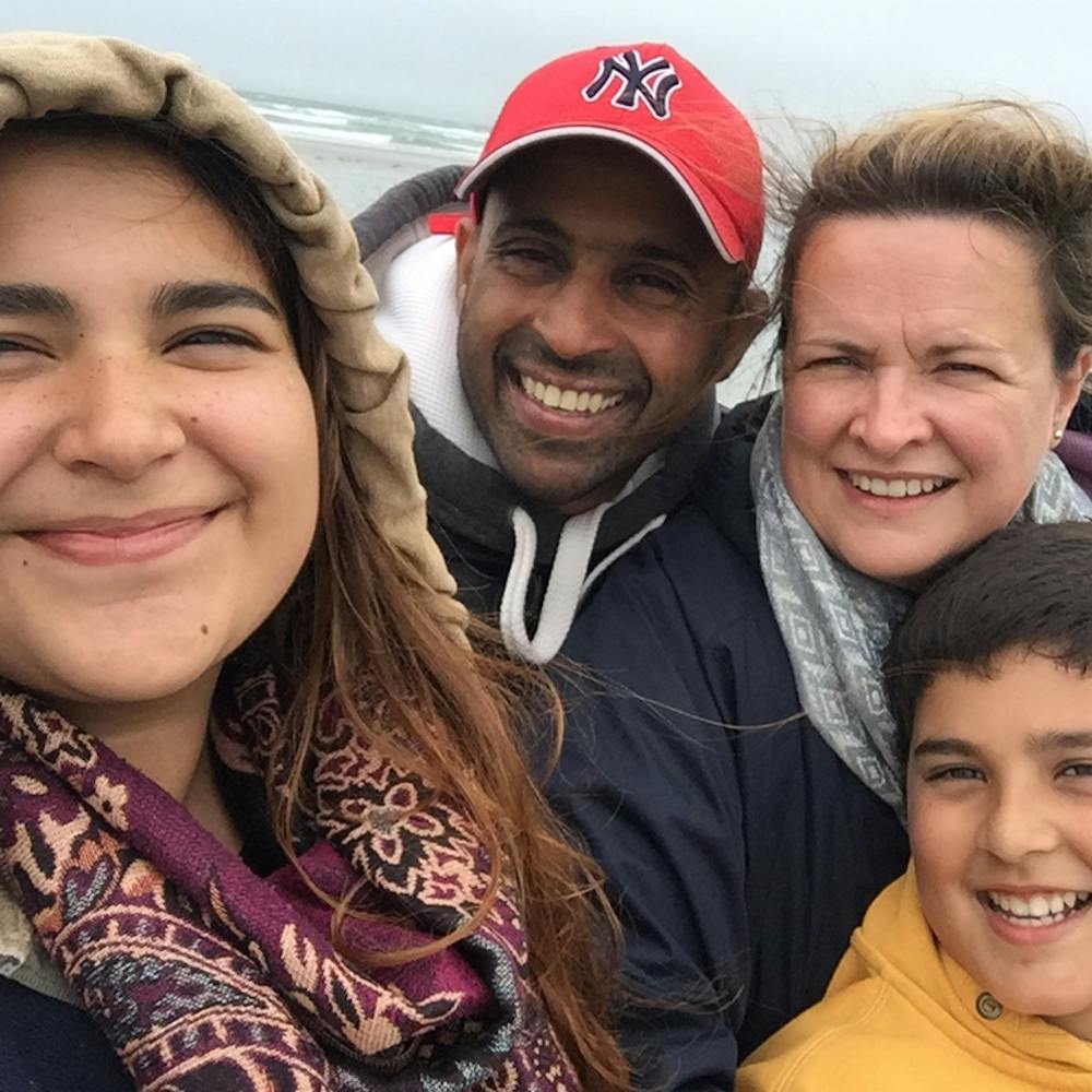 Washed in Faith Family Picture at the seaside (family of four) - Cheerfully Given