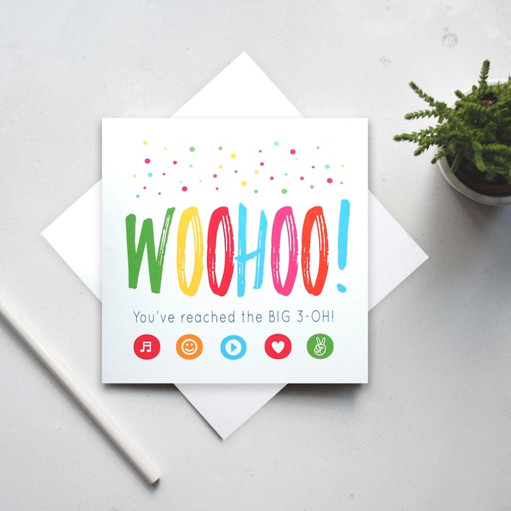 WOOHOO! You've reached the BIG 3-OH! - 30th… | Cheerfully Given